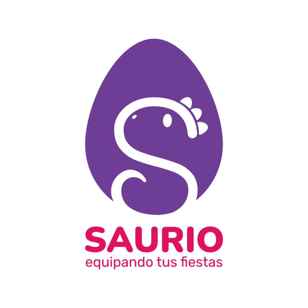 Saurio logo equipando tus fiestas